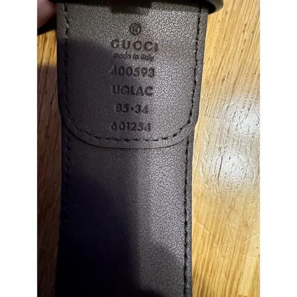 Men's Gucci Belt Size‎ 82/34 - Picture 6 of 6